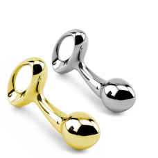 Aнальная втулка золотистая Medium Luxury Metal Butt Plug