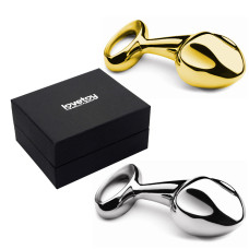 Серебристая анальная втулка серебристая Medium Luxury Metal Butt Plug