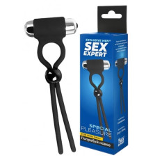 Утяжка-лассо на пенис с вибрацией Sex Expert