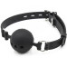 Силиконовый черный кляп Plug the ball 4 см