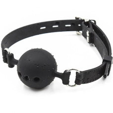 Силиконовый кляп Plug the ball 4,5 см черный