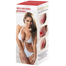 Двойной мастурбатор Vagina-Oral sex with teeth 2 в 1