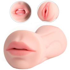 Мастурбатор 2 в 1 Vagina-Oral sex with teeth