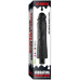 Реалистичный черный вибратор с рельефным стволом X-Men Vibrating Siliсone Cock 25 см