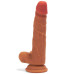 Реалистичный фаллоимитатор на присоске с мошонкой Double Layer Silicone Dildo 19 см