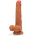 Реалистичный фаллоимитатор на присоске с мошонкой Double Layer Silicone Dildo 19 см